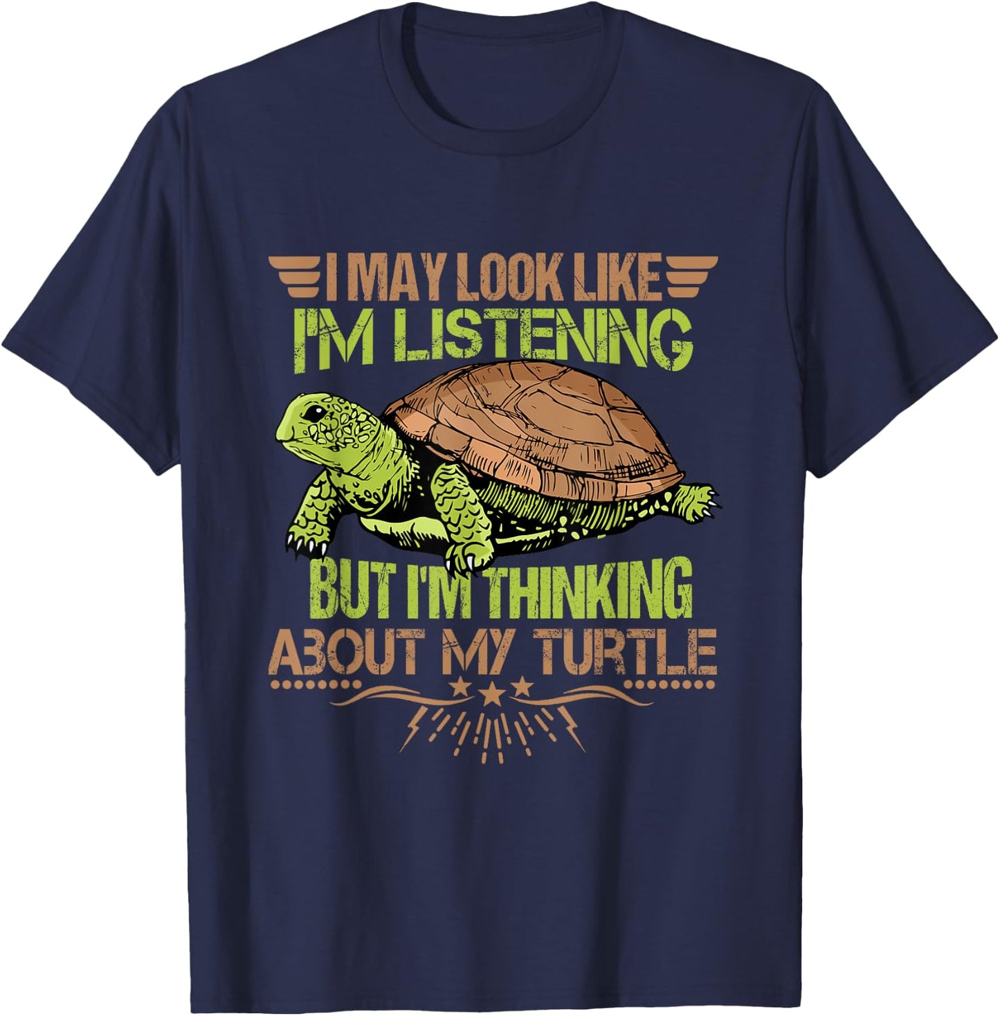 Turtle Lover Kids Tortoise Turtle Owner Men Turtle T-Shirt - T-Shirt | Navy