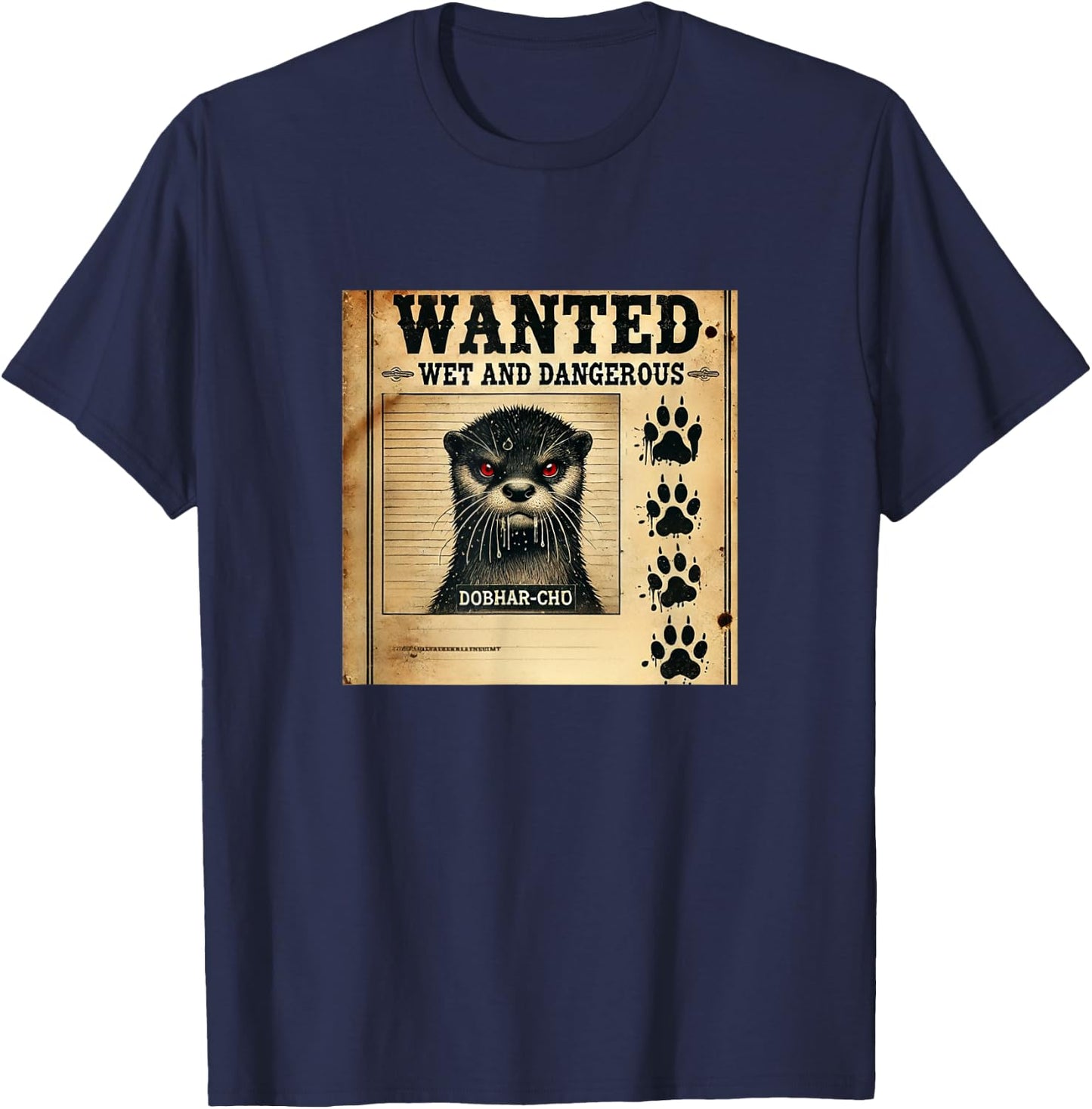 Dobhar Chu The Irish Cryptid - Funny Graphic Design T-Shirt - T-Shirt | Navy