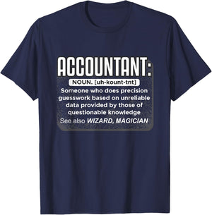 Accountant Funny Definition CPA Professional Magician Wizard T-Shirt - T-Shirt | Navy