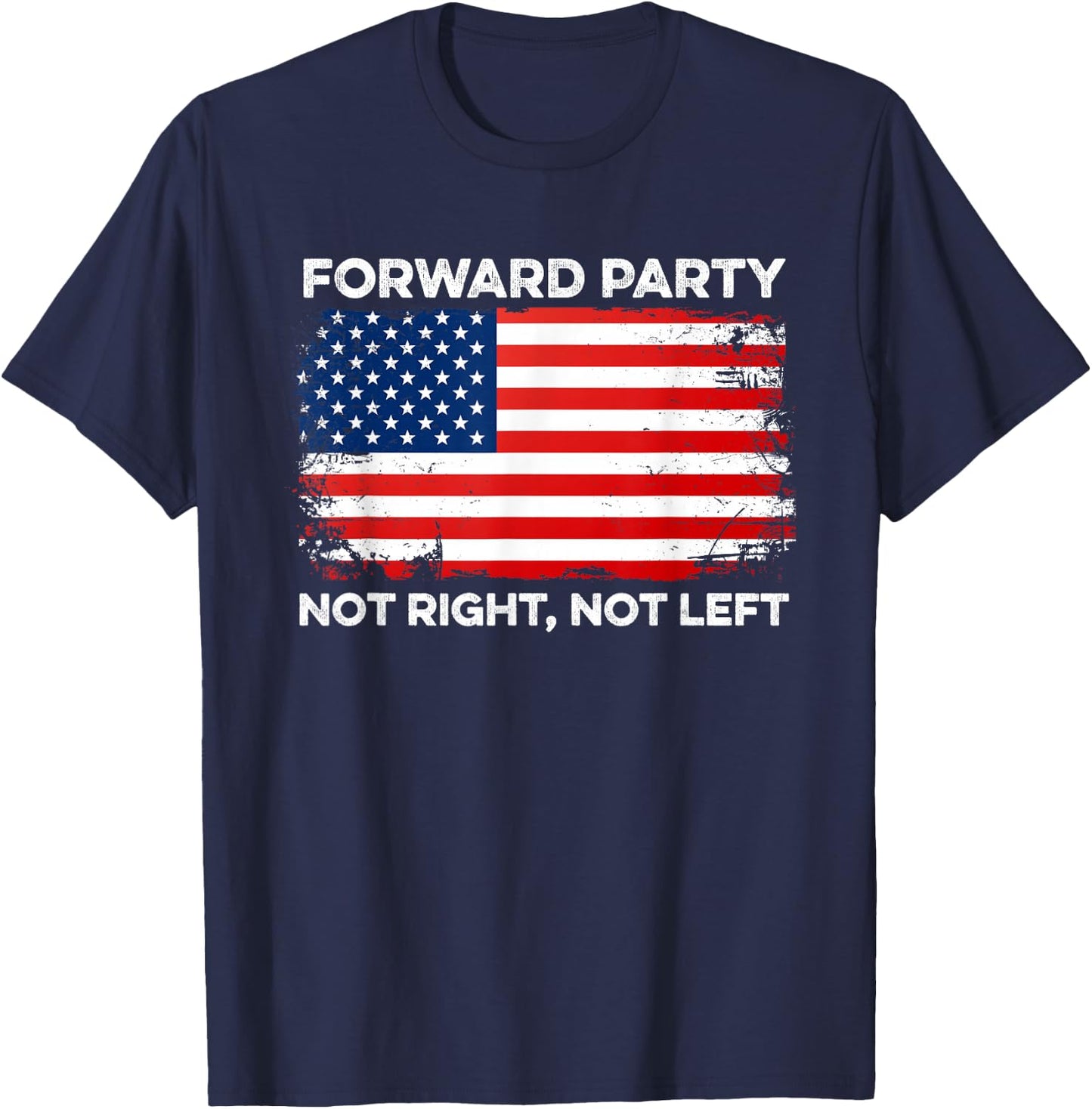 Forward Party Andrew Yang America USA Freedom Independence T-Shirt - T-Shirt | Navy