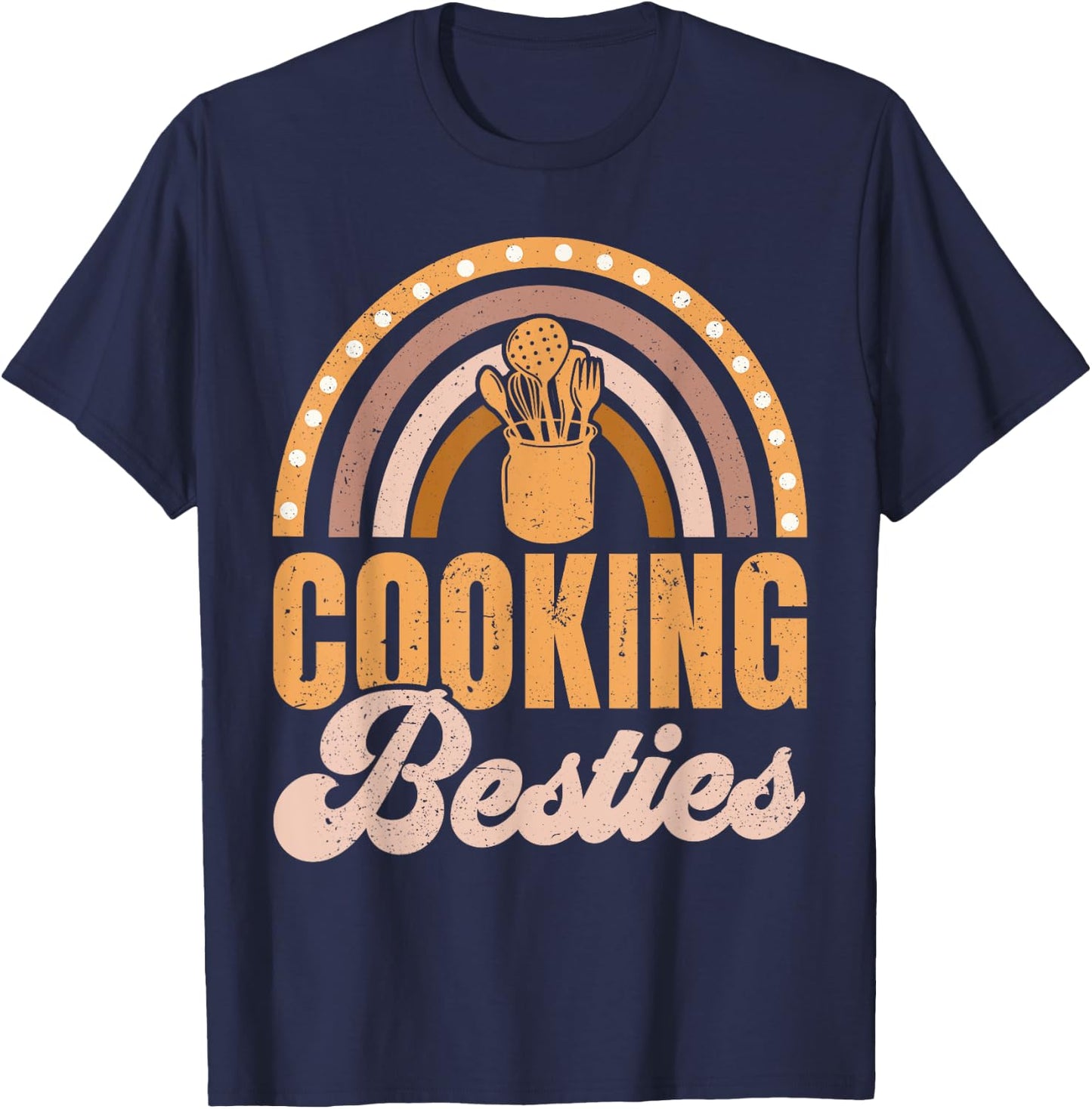 Cooking Besties BFF Best Friends Bestie T-Shirt - T-Shirt | Navy