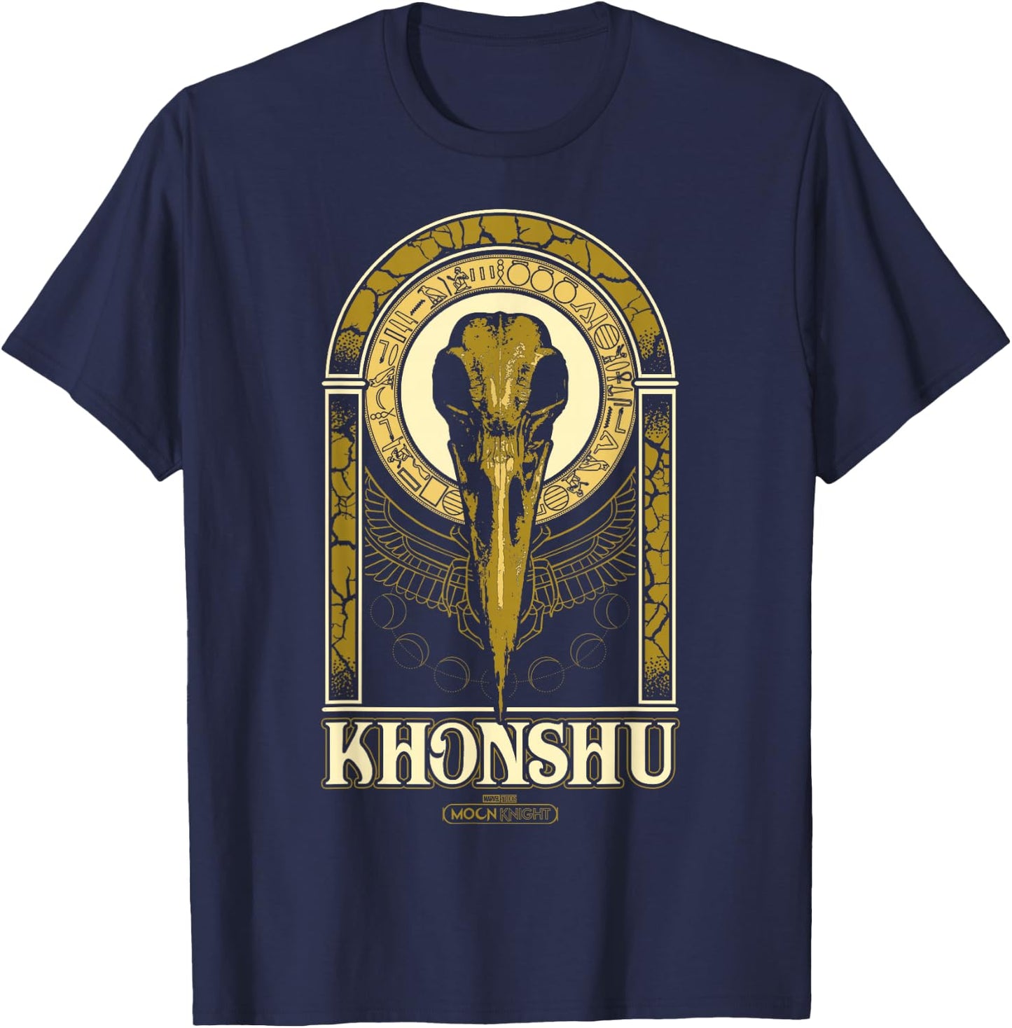 Marvel Moon Knight Khonshu Scarab Shrine T-Shirt - T-Shirt | Navy