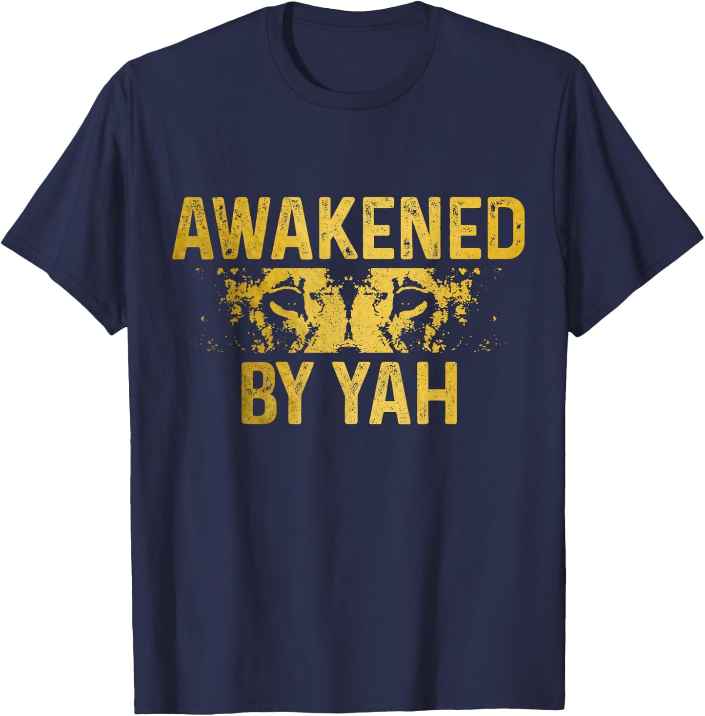 Israelite Hebrew Awakened By Yah Israel Lion Of Judah T-Shirt - T-Shirt | Navy