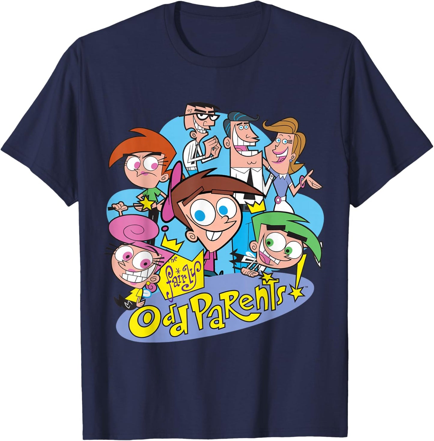 Nickelodeon The Fairly OddParents Cast Small T-Shirt - T-Shirt | Navy