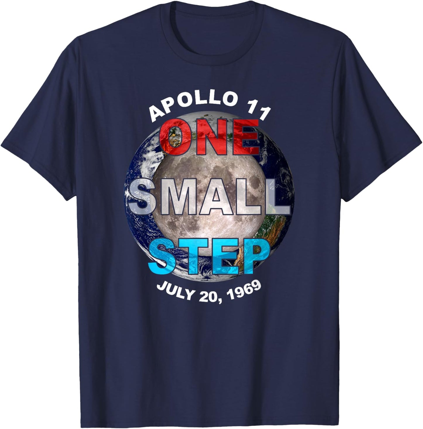 Apollo 11 50th One Small Step (3) T-Shirt - T-Shirt | Navy