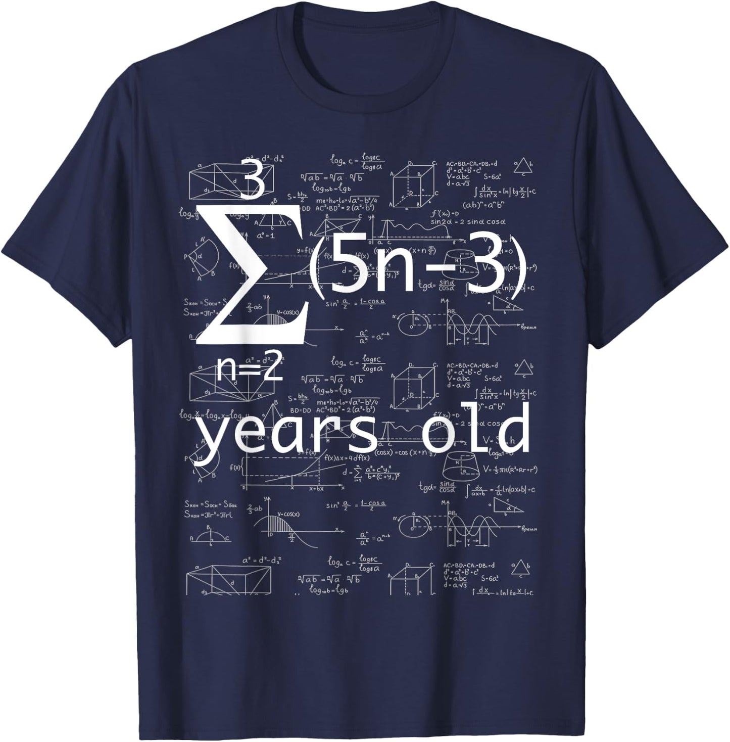 Funny Math Geek 19th Birthday, 19 Years Old Shirt Boys Girls T-Shirt - T-Shirt | Navy