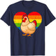 Chicken Rainbow Heart T-Shirt - T-Shirt | Navy