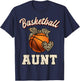 Basketball Aunt Bandana Leopard Heart Fans Mother's Day T-Shirt - T-Shirt | Navy