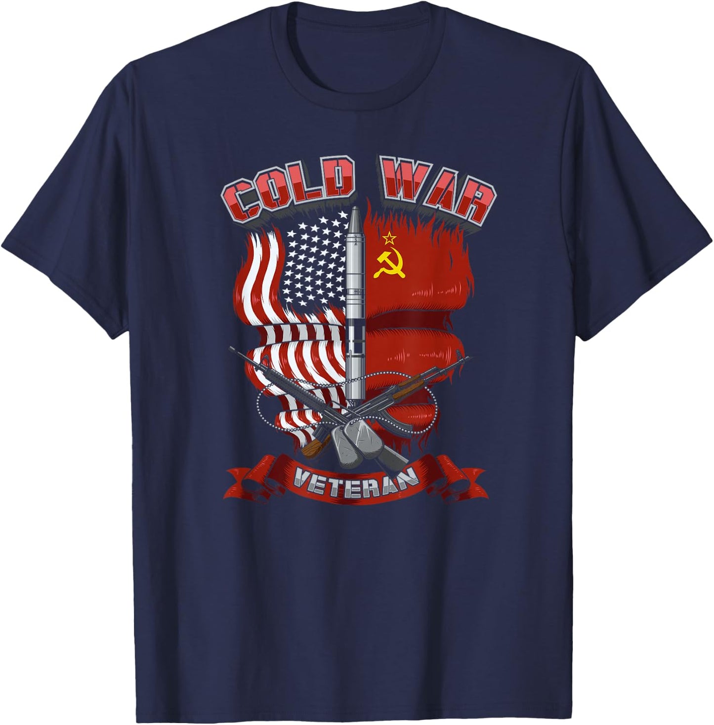 Cold War Veteran Flag T-Shirt - T-Shirt | Navy