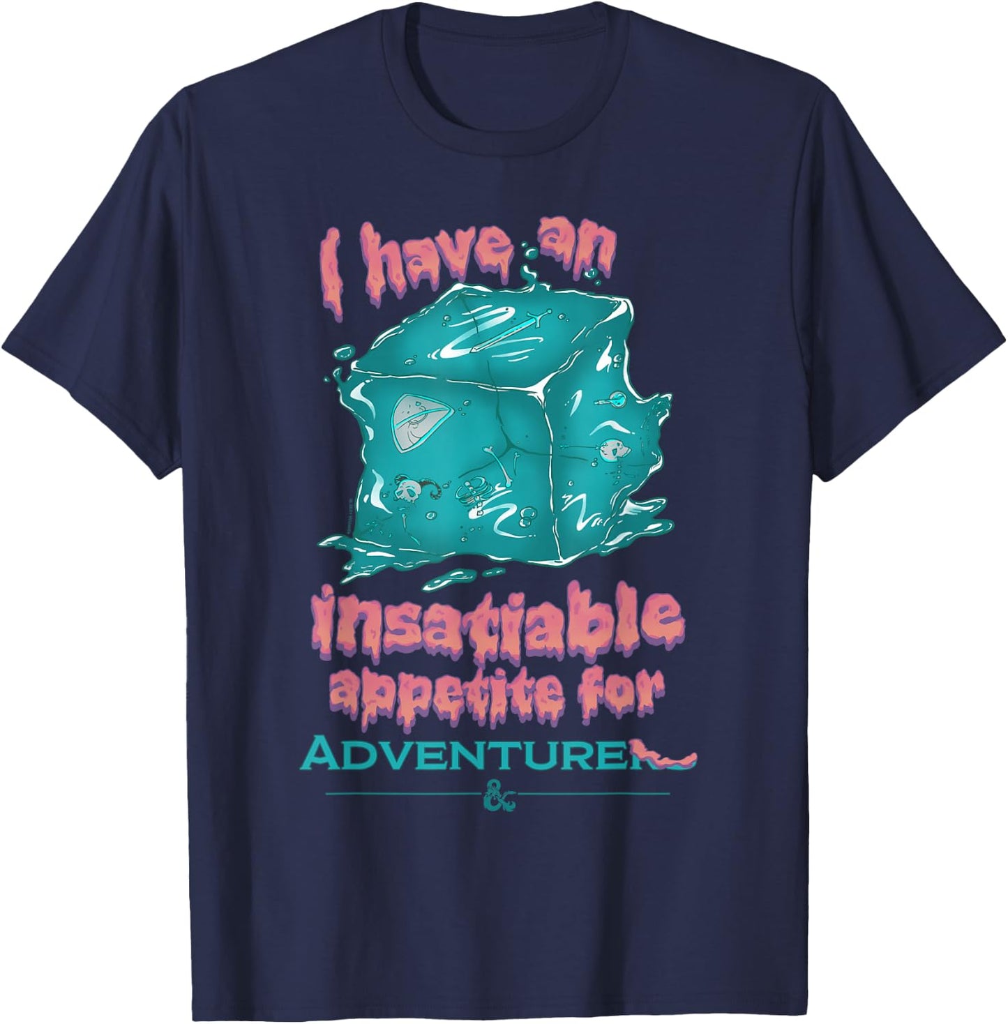 Dungeons & Dragons Insatiable Appetite for Adventure T-Shirt - T-Shirt | Navy
