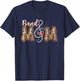 Band Mom Leopard Print Proud Mom Musical Marching Band T-Shirt - T-Shirt | Navy