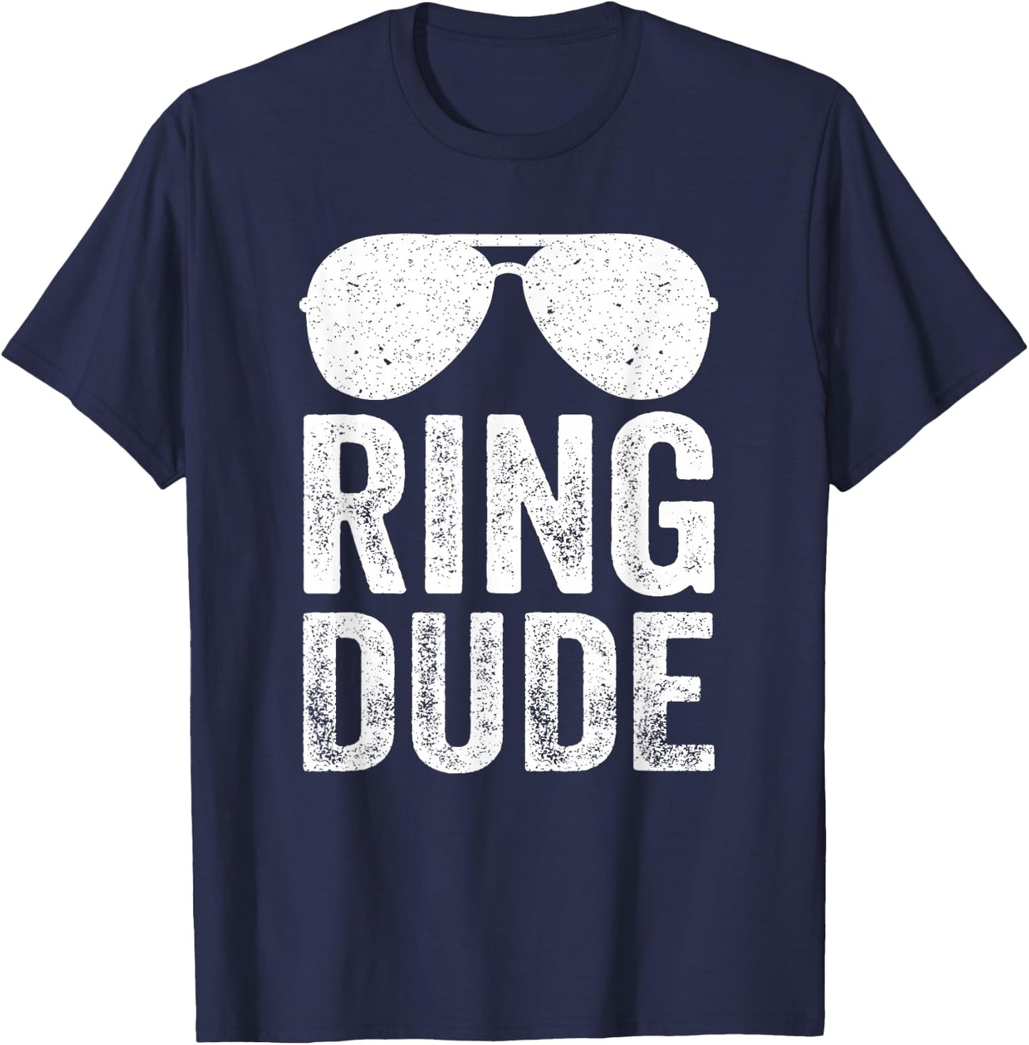 Cute Boy's Ring Dude Bearer Funny Wedding T-Shirt - T-Shirt | Navy