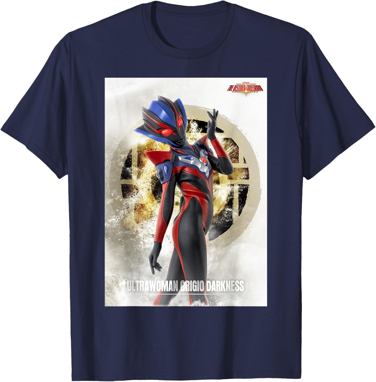 ULTRAWOMAN GRIGIO DARKNESS Ultra Galaxy Fight 3 UGFTDC T-Shirt - T-Shirt | Navy
