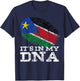 It's In My DNA South Sudanese Gifts Cool South Sudan Flag T-Shirt - T-Shirt | Navy