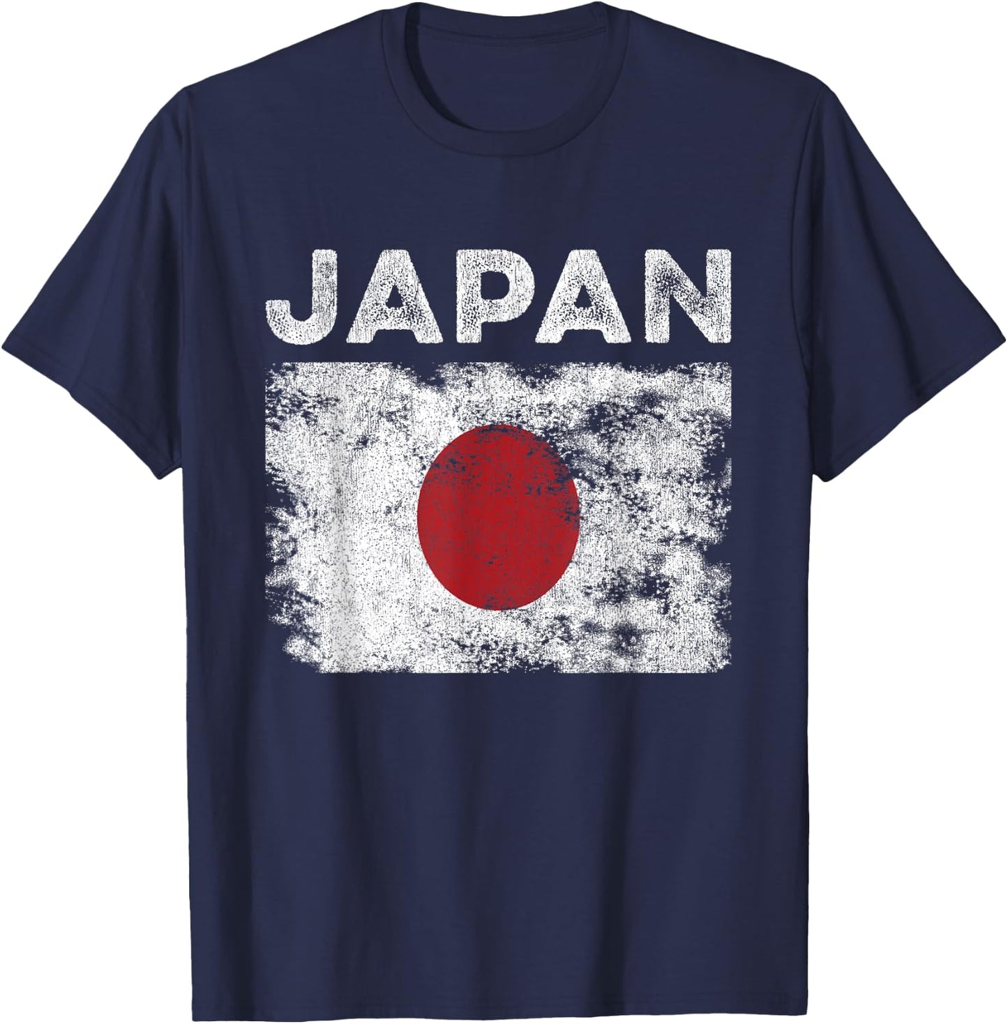 Japan Flag Distressed - Men Women Kids - Japanese Flag T-Shirt - T-Shirt | Navy