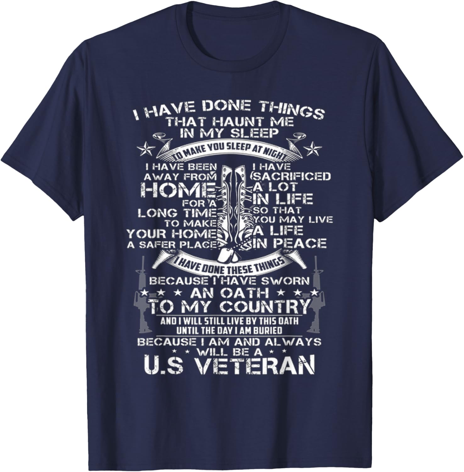 I have done things that haunt me in my sleep T-Shirt - T-Shirt | Navy
