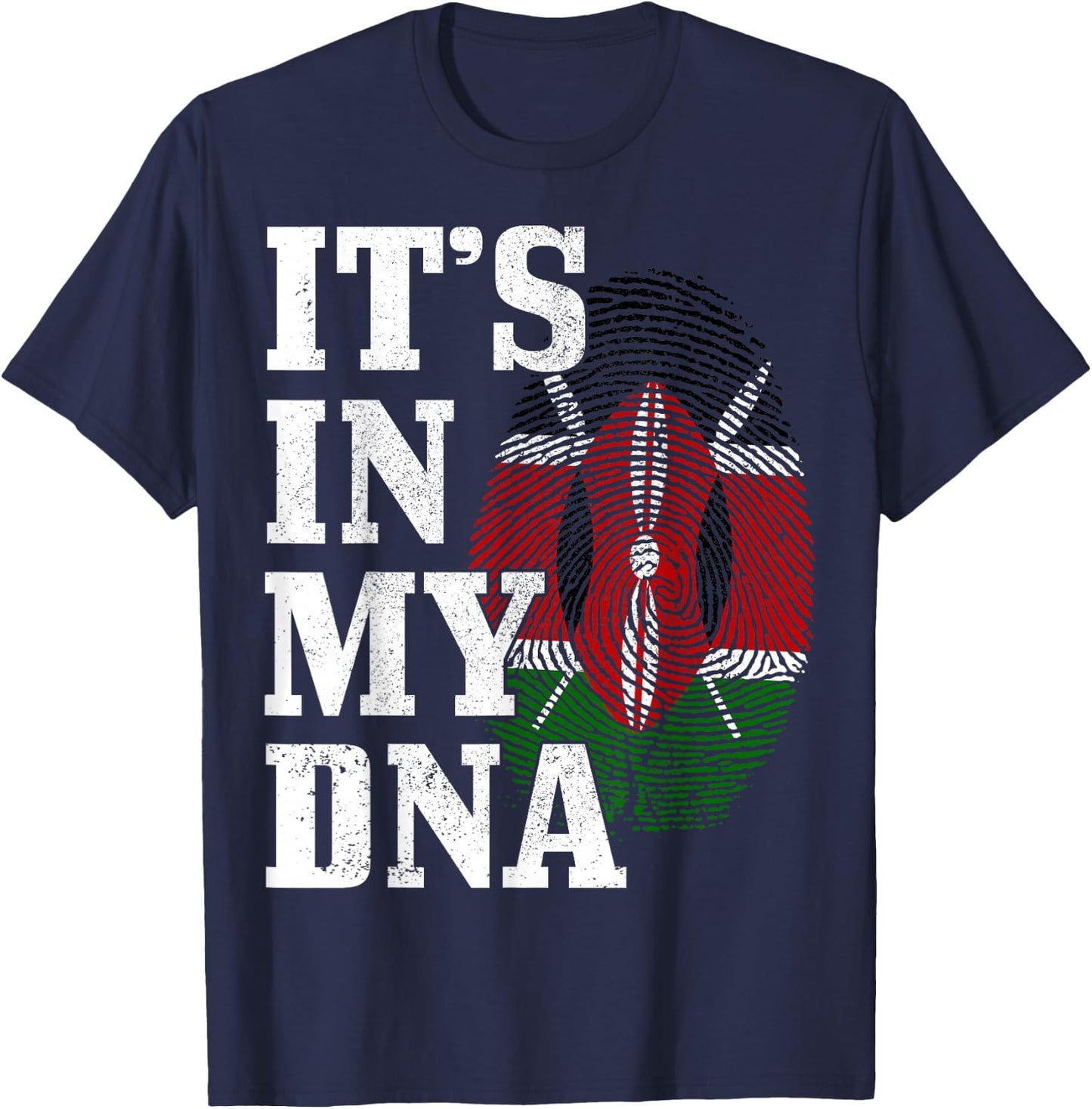Kenya It's In My DNA Kenyan Flag Pride Roots African T-Shirt - T-Shirt | Navy