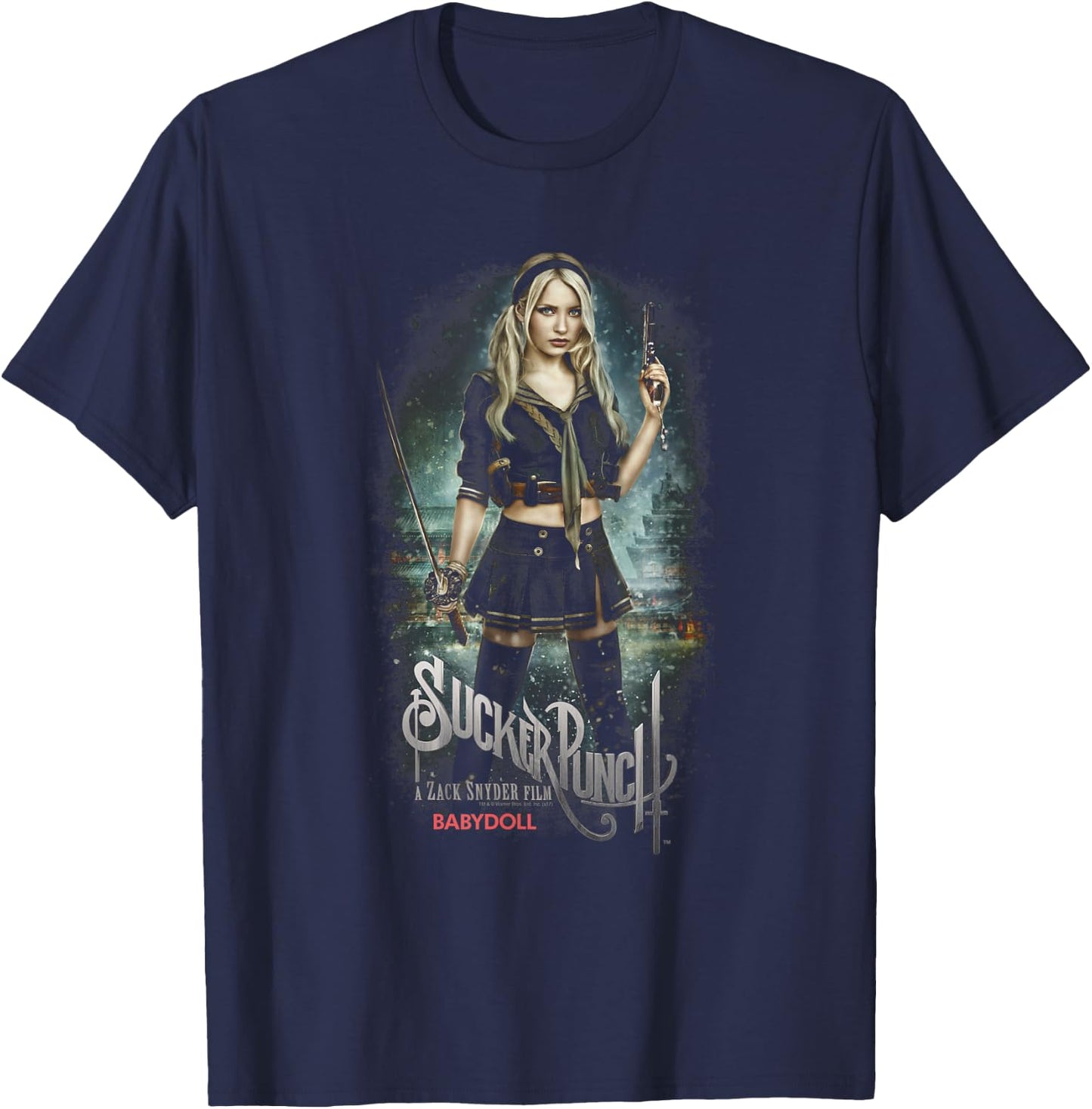 Sucker Punch Babydoll Poster T-Shirt - T-Shirt | Navy