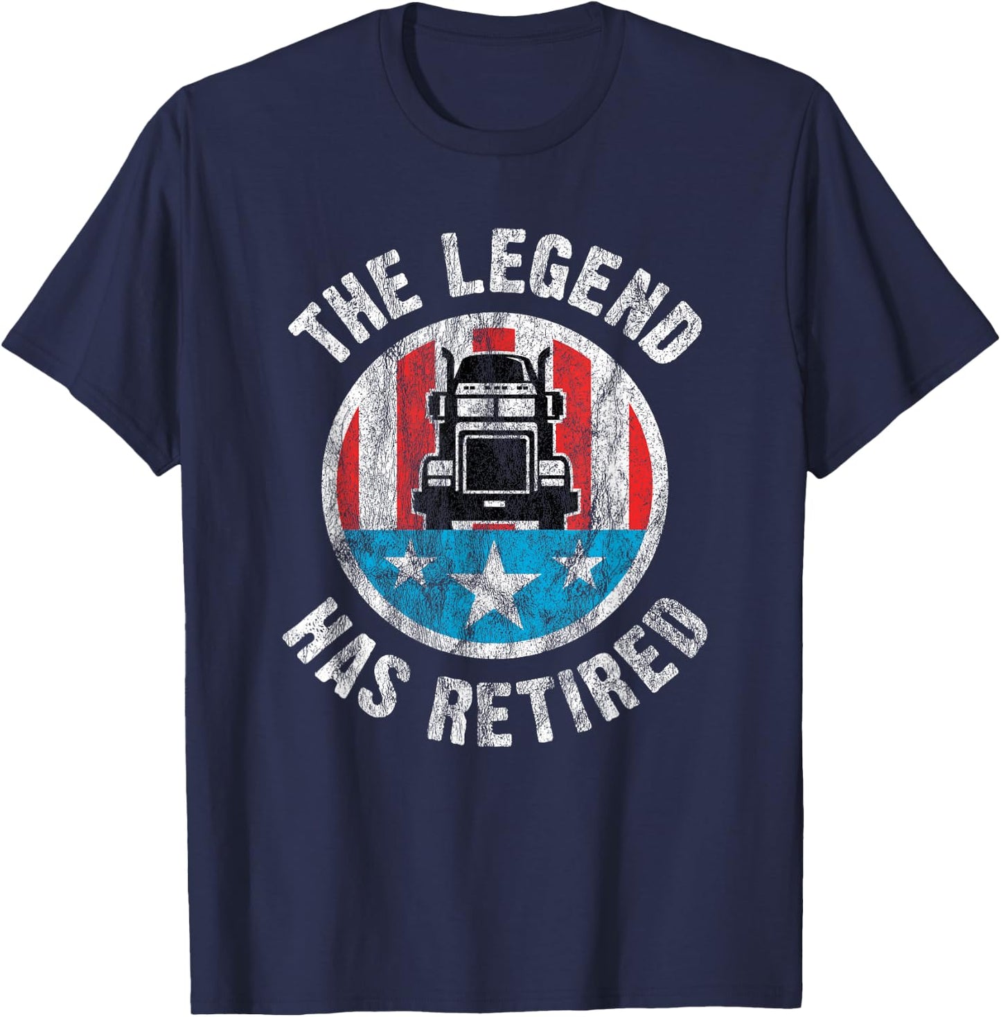 Retirement Shirt For Truckers | Truck Driver Retirement T-Shirt - T-Shirt | Navy