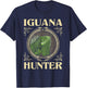 Funny Iguana Shirts Iguana Hunter - Zookeeper Reptile Animal Lover Herpetology T-Shirt - T-Shirt | Navy