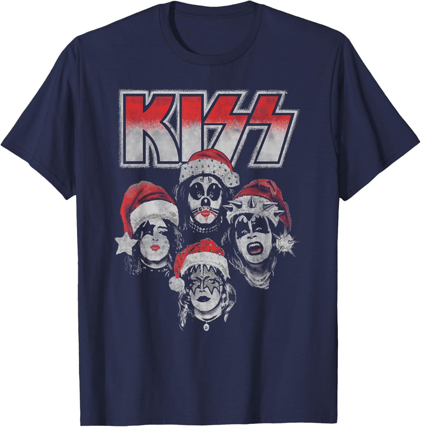 KISS - Detroit Rock Santa T-Shirt - T-Shirt | Navy