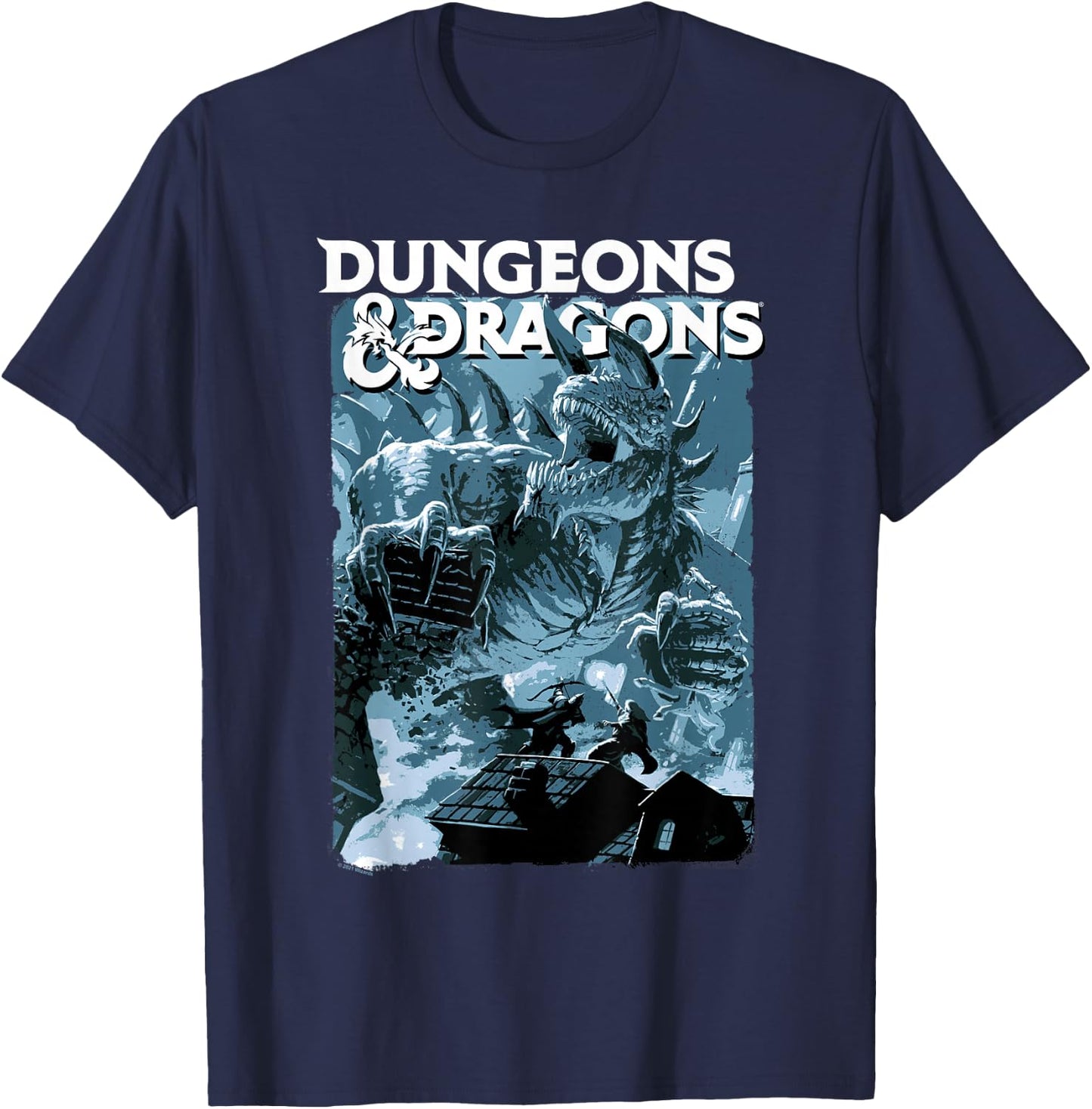 Dungeons & Dragons Tarrasque Design T-Shirt - T-Shirt | Navy