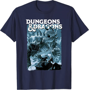 Dungeons & Dragons Tarrasque Design T-Shirt - T-Shirt | Navy