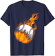 Baseball Fan Fire Vintage T-Shirt - T-Shirt | Navy
