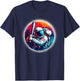 Astronaut Playing Baseball in Space Boys Girls Kids T-Shirt - T-Shirt | Navy