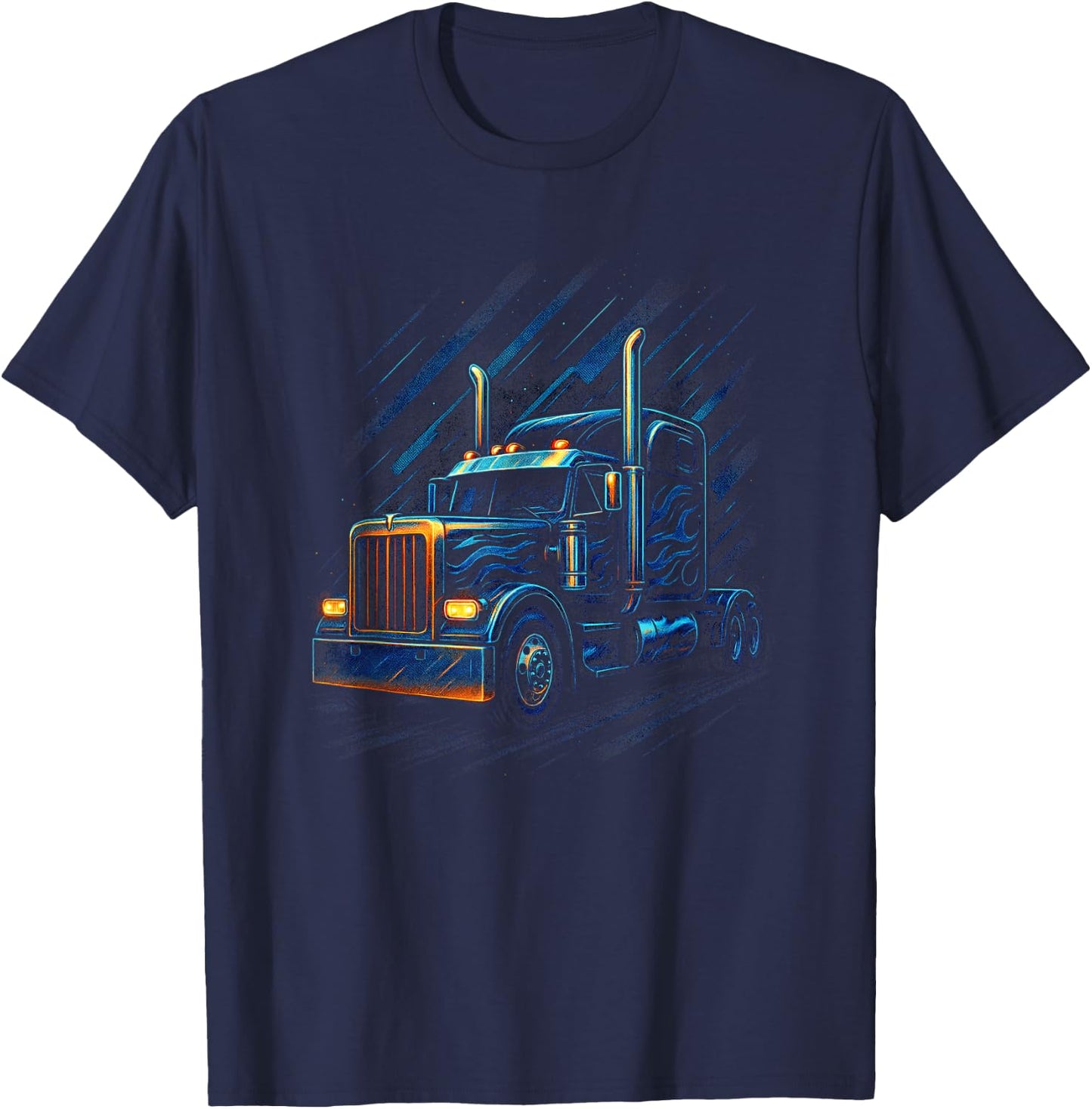 Trucker Semi-Trailer T-Shirt - T-Shirt | Navy
