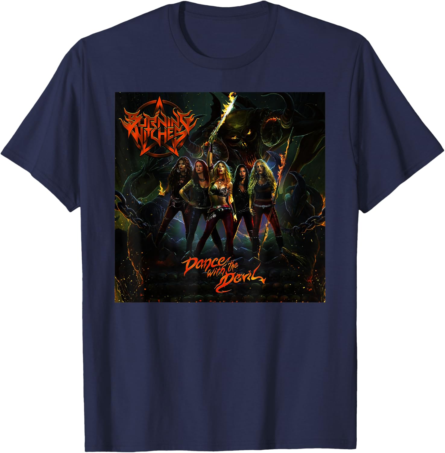 Burning Witches T-Shirt - T-Shirt | Navy