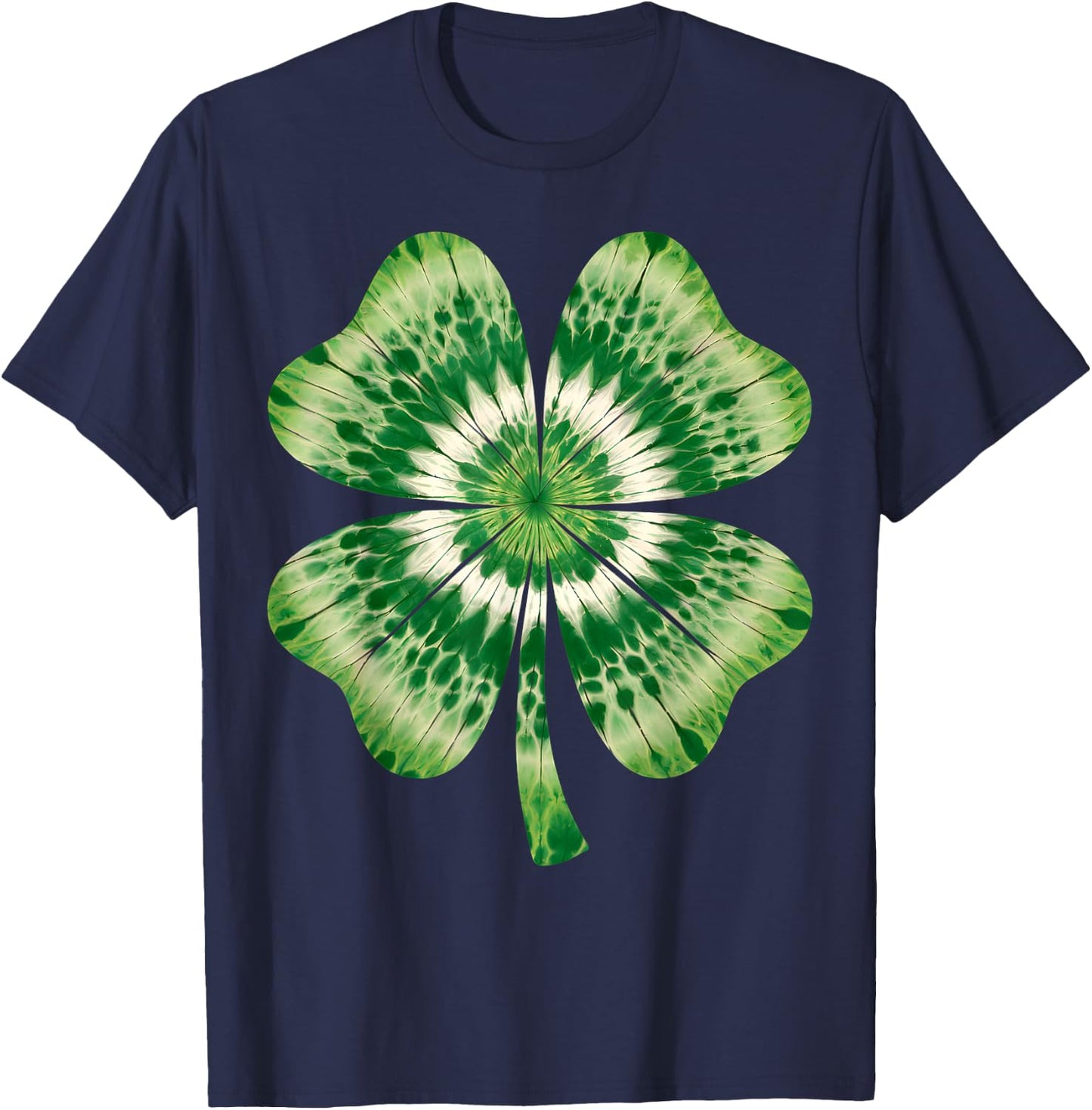 St Patricks Day Tie Dye Funny Cute Shamrock St Patrick's Day T-Shirt - T-Shirt | Navy