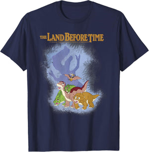 Land Before Time Sharptooth Shadow T-Shirt - T-Shirt | Navy