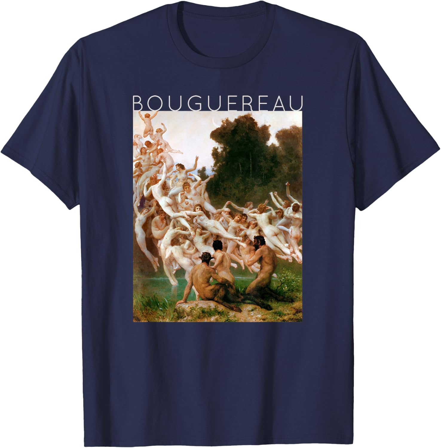 William-Adolphe Bouguereau - The Oreads - For Artists T-Shirt - T-Shirt | Navy