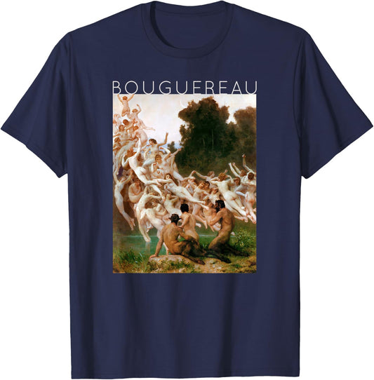 William-Adolphe Bouguereau - The Oreads - For Artists T-Shirt - T-Shirt | Navy