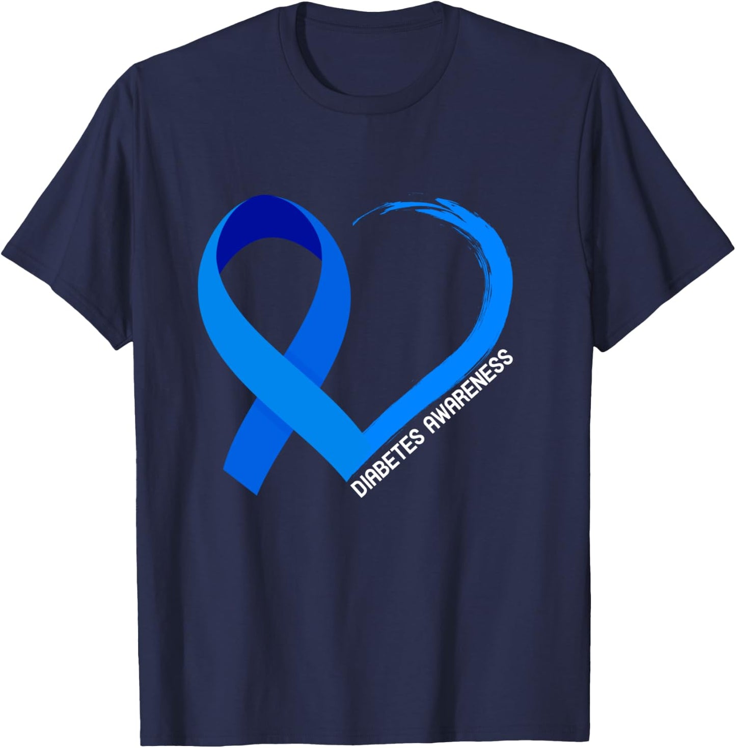 World Diabetes Day 2022 Type 1 Type 2 Diabetes Awareness T-Shirt - T-Shirt | Navy