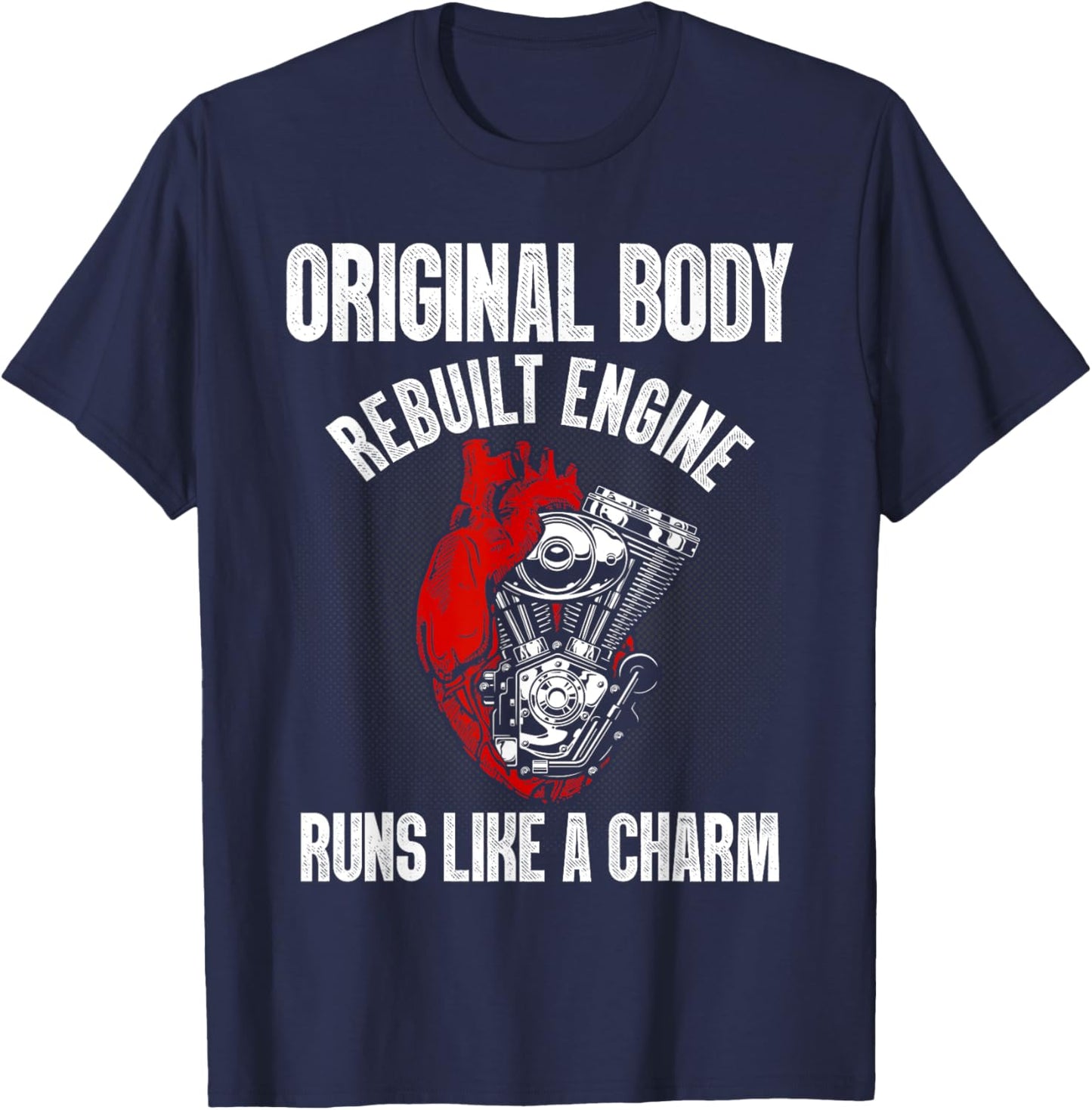 Funny Open Heart Surgery Recovery Survivor Gift Men Women T-Shirt - T-Shirt | Navy