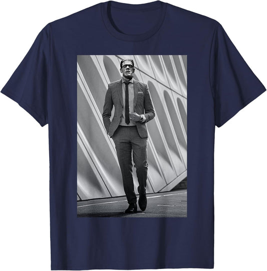 Frankenstein Cool Dapper Frankenstein Monster Suit Halloween T-Shirt - T-Shirt | Navy