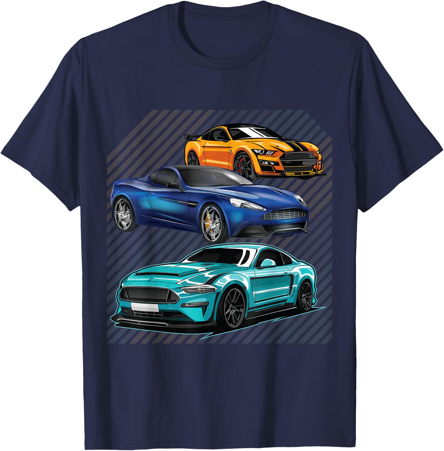 Sport Cars Lovers Gift Street Racing Fans Speed Driver T-Shirt - T-Shirt | Navy