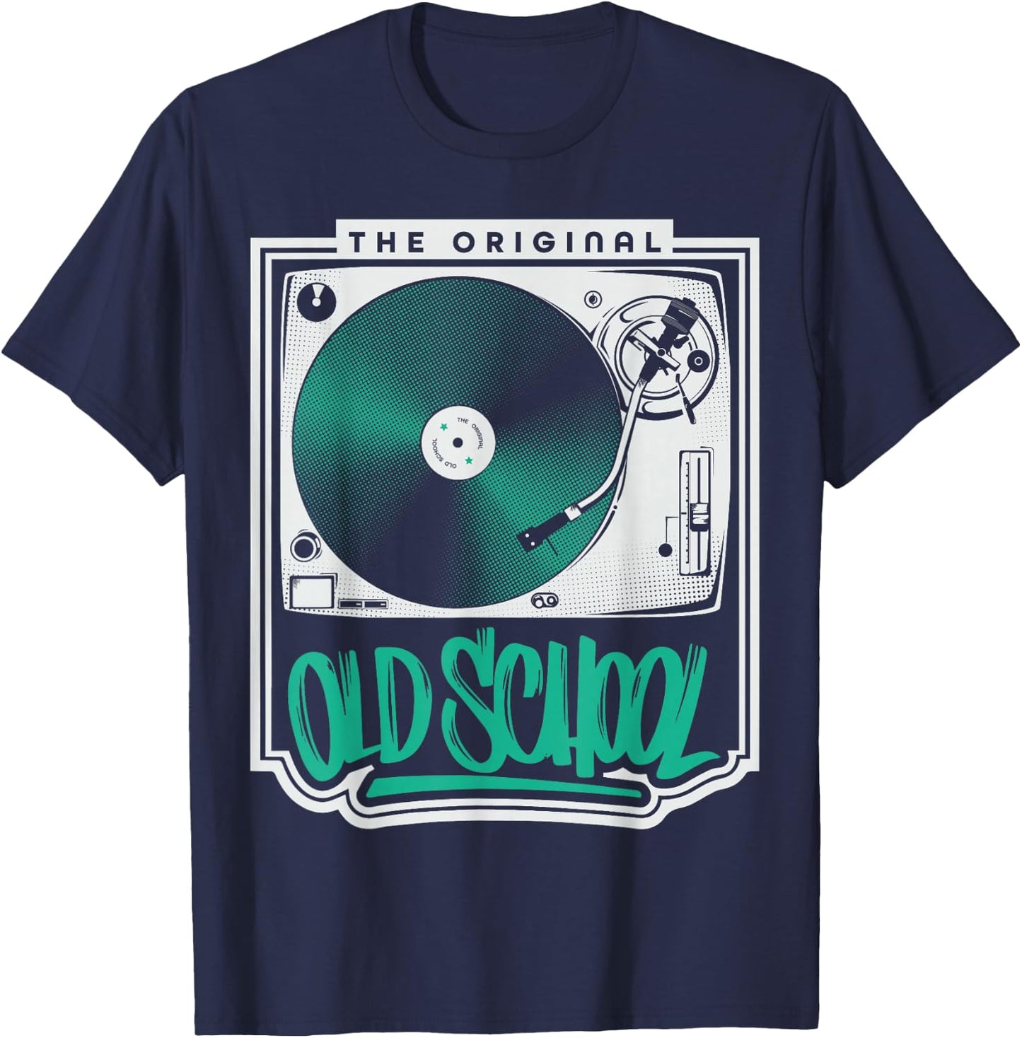 The Original Old School Turntable for Vinyl DJs T-Shirt - T-Shirt | Navy