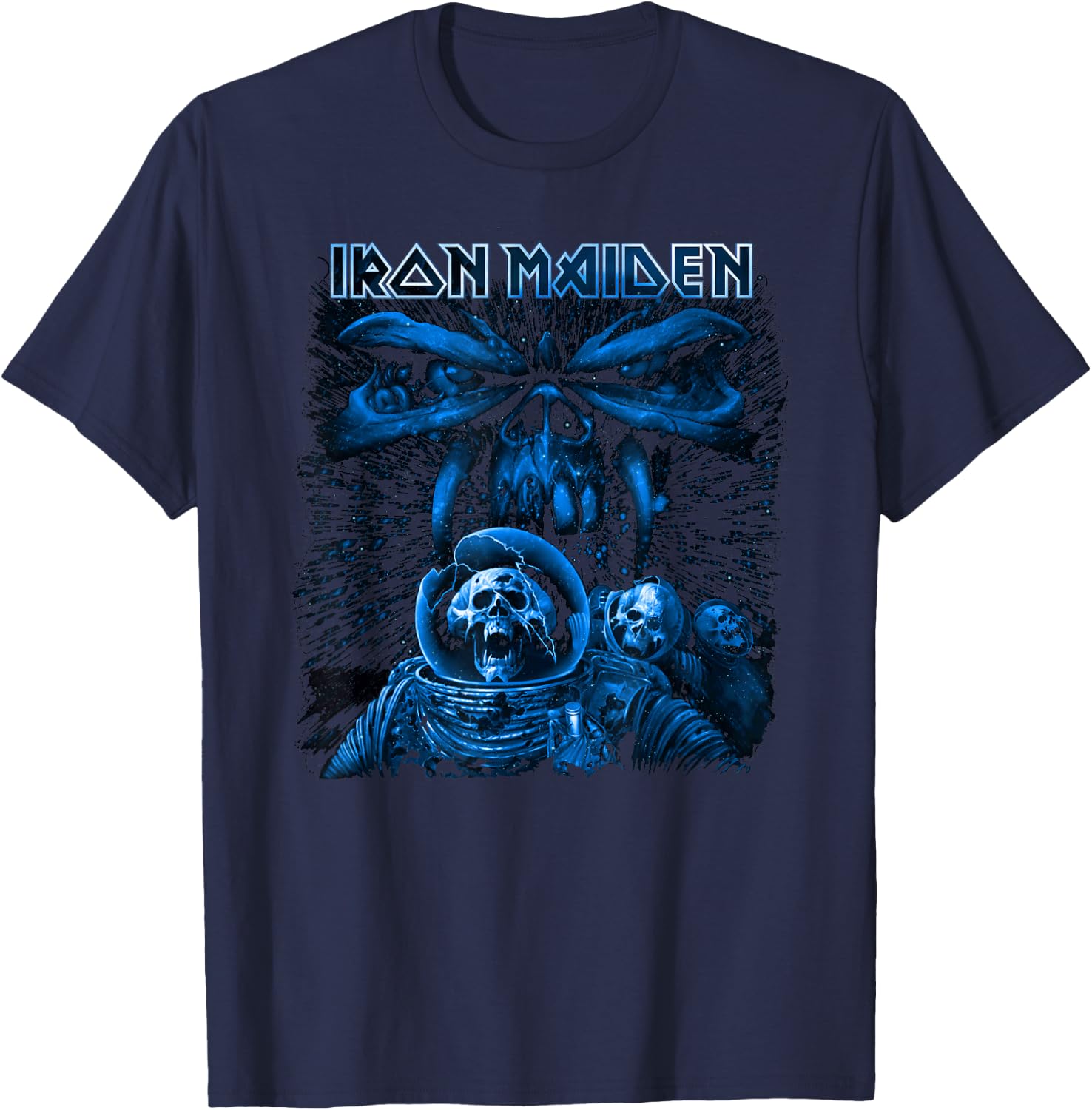 Iron Maiden - Blue Album Spaceman T-Shirt - T-Shirt | Navy