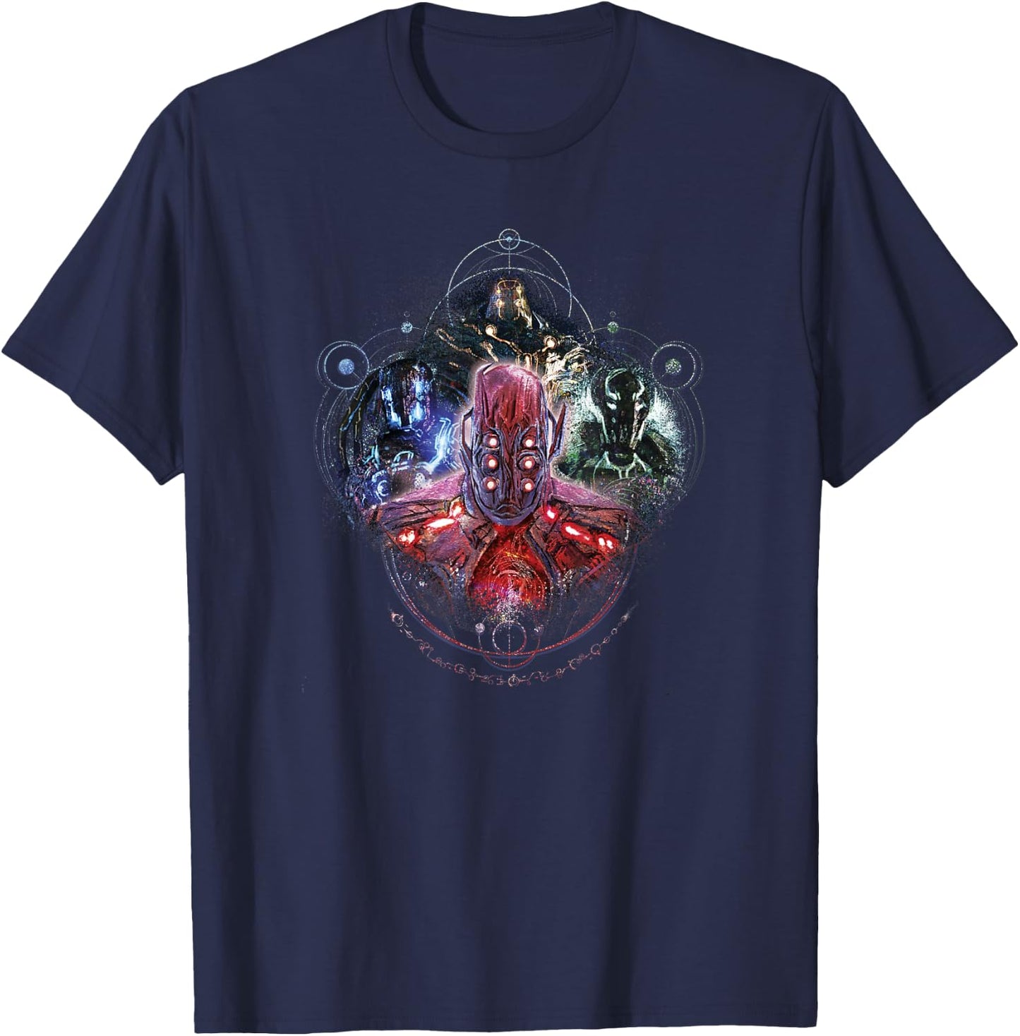 Marvel Eternals Celestials Group Shot Portrait T-Shirt - T-Shirt | Navy