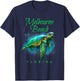 Melbourne Beach Florida Watercolor Sea Turtle T-Shirt - T-Shirt | Navy