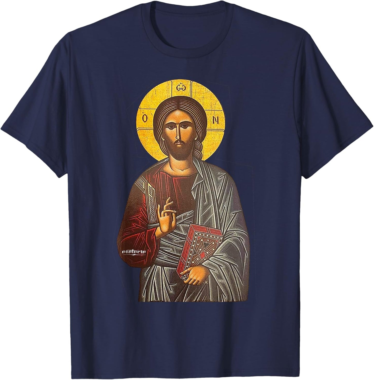 Jesus Christ Icon Greek T-Shirt - T-Shirt | Navy