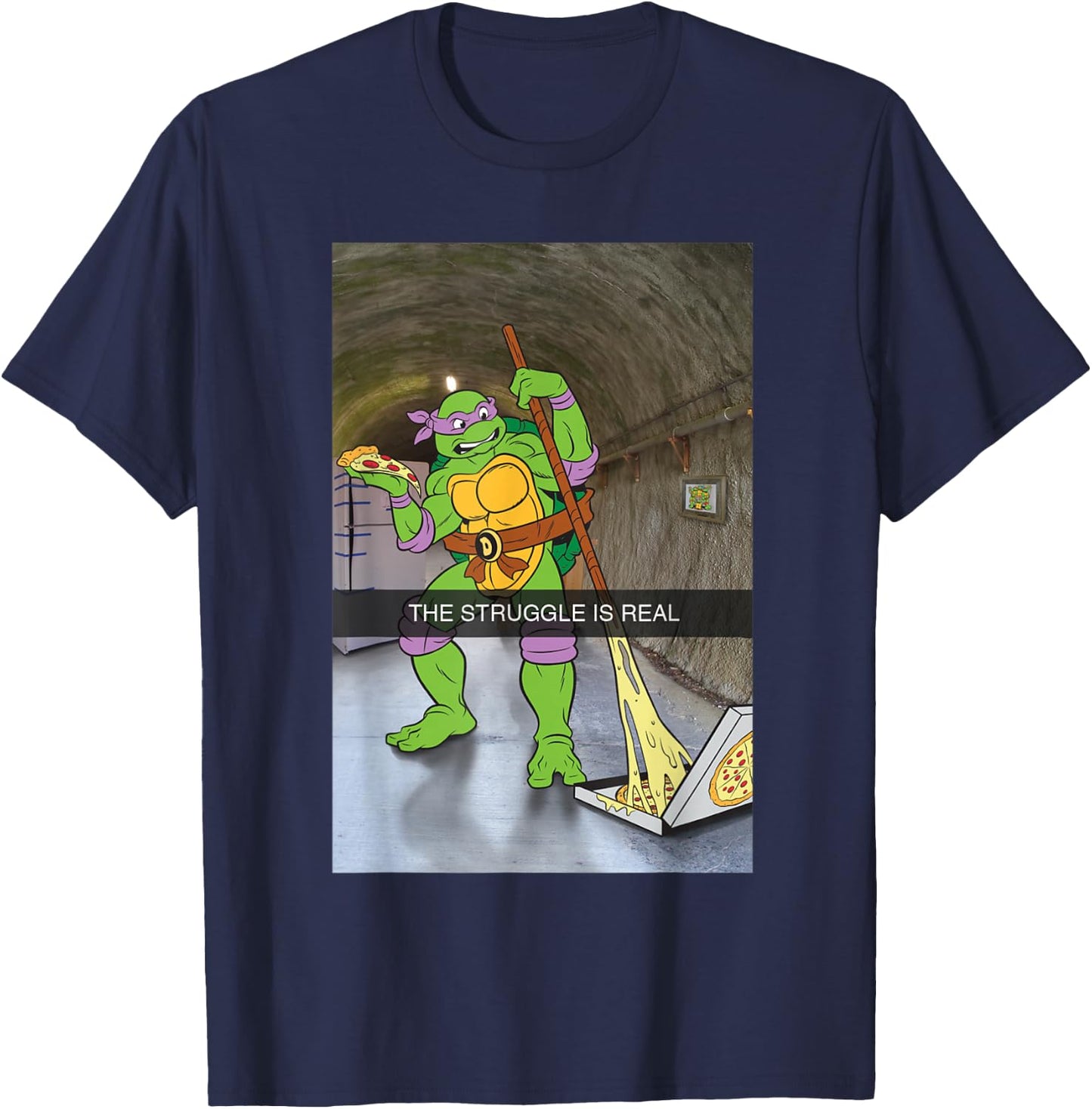 TMNT The Struggle Is Real Donatello T-Shirt - T-Shirt | Navy
