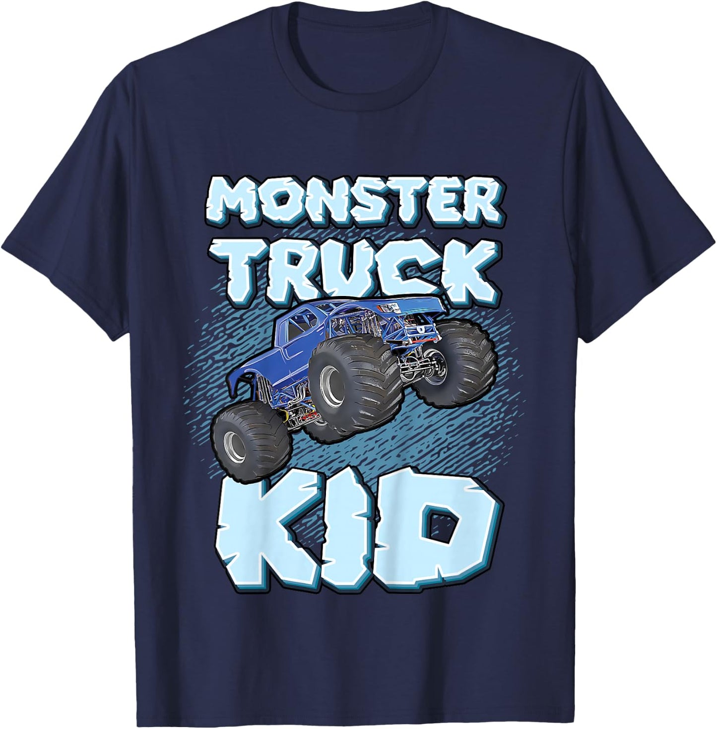 Kids Monster Truck Kid For Child Children Fun Funny Monster Truck T-Shirt - T-Shirt | Navy