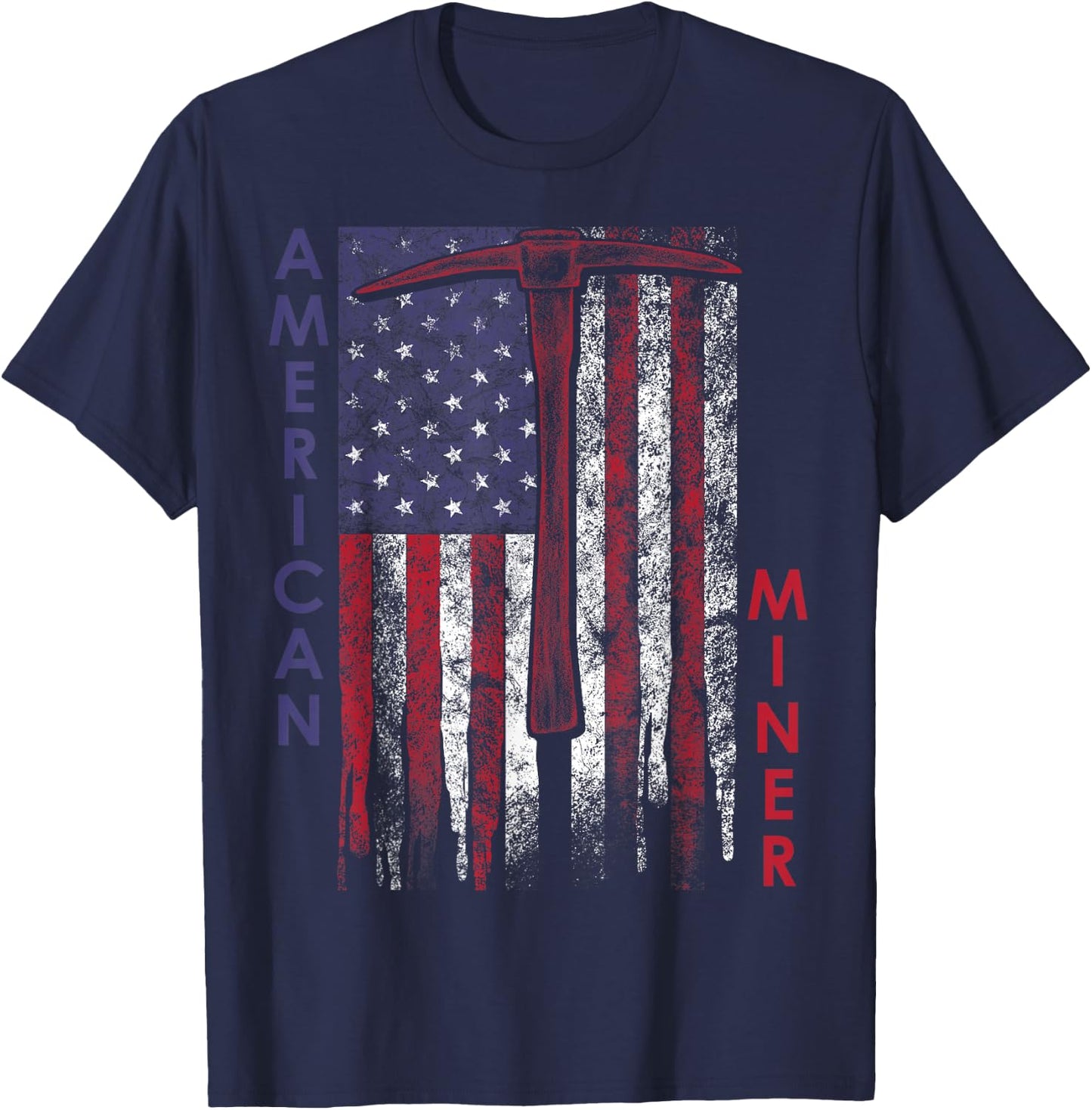 American Miner Patriot Gold Mining T-Shirt - T-Shirt | Navy