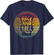 Guitar Rock and Roll Vintage Retro Style Musician Music Gift T-Shirt - T-Shirt | Navy