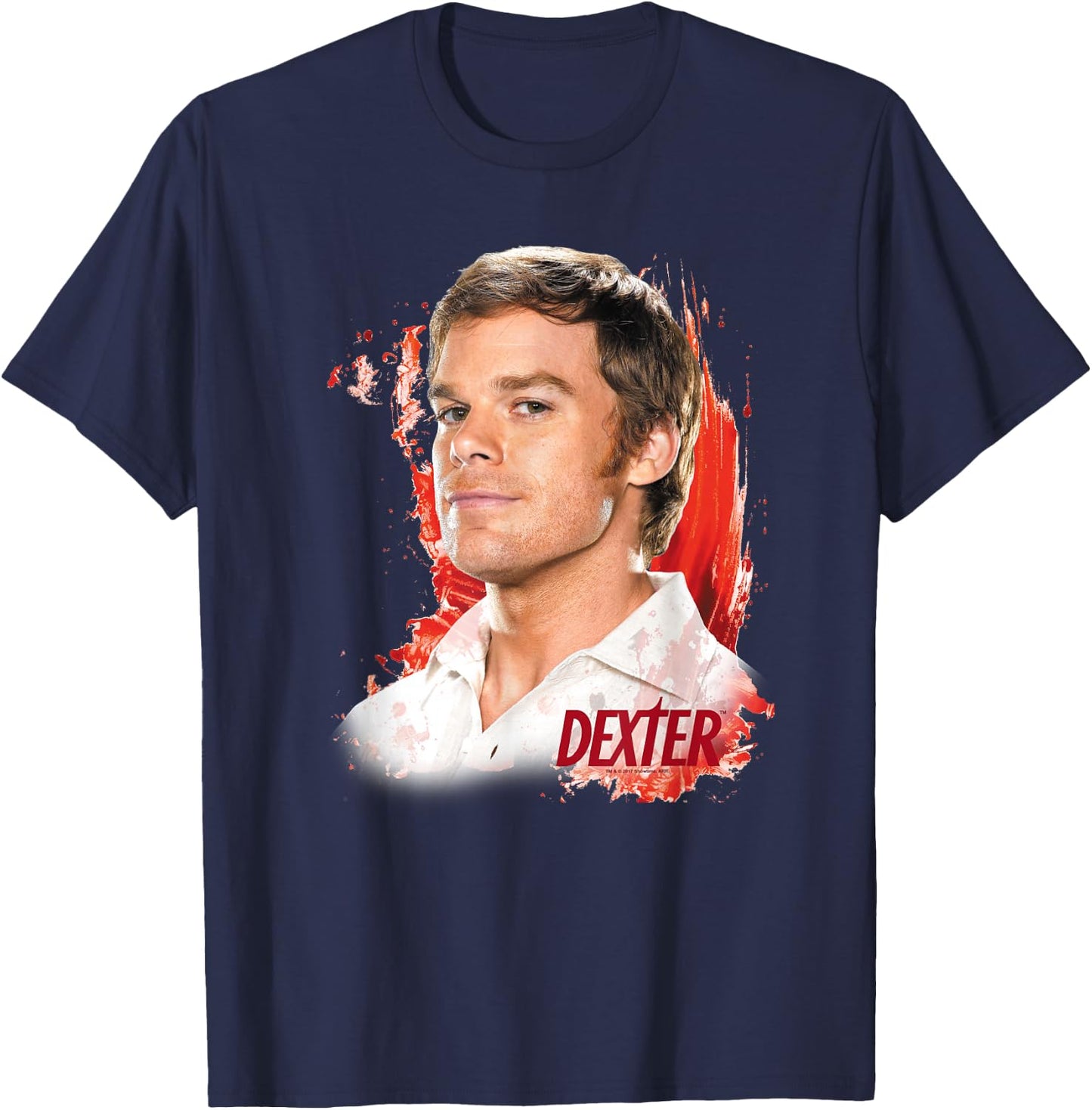 Dexter Blood Splatter T-Shirt - T-Shirt | Navy