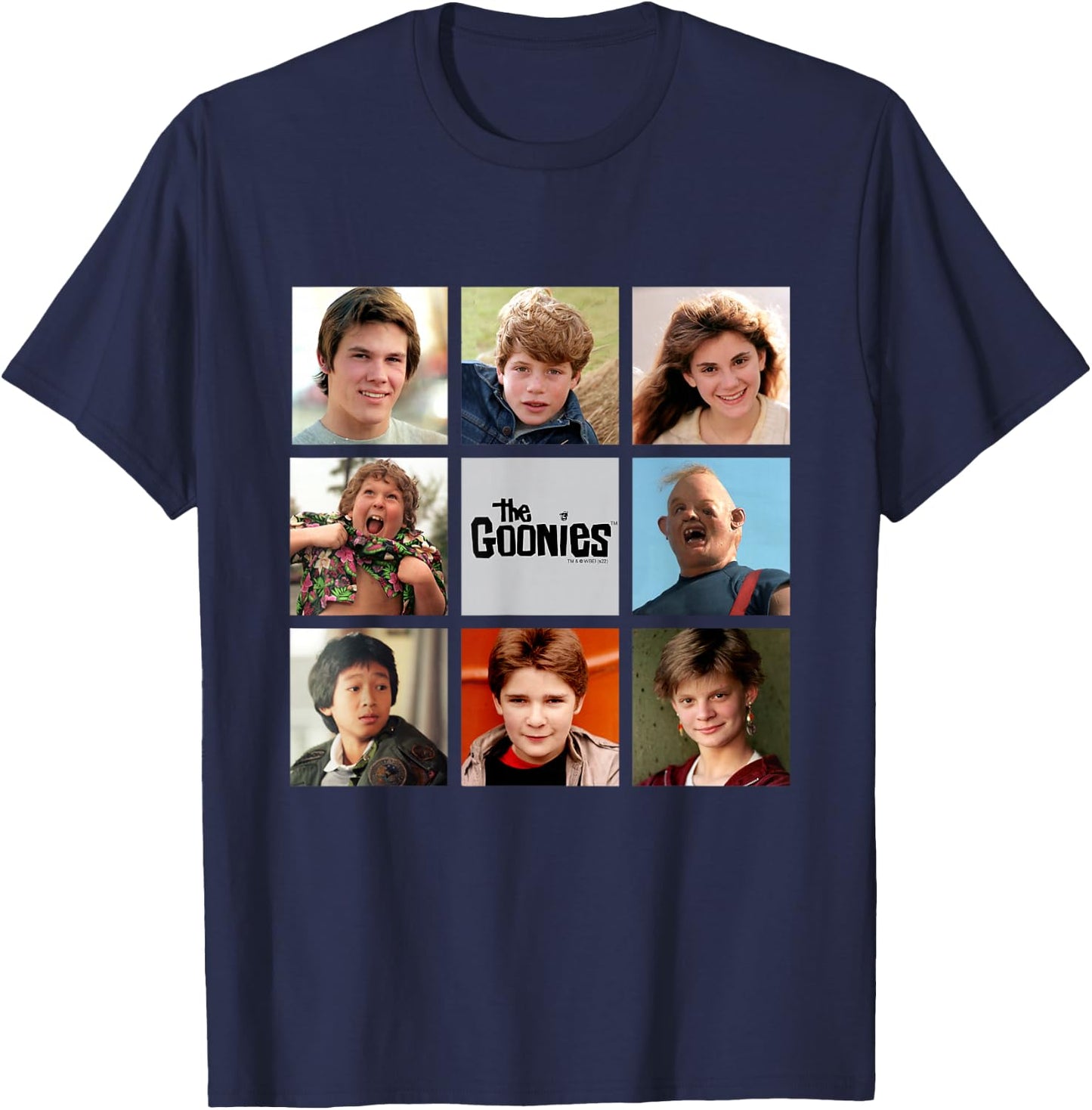 The Goonies The Goonie Bunch Cast Photos Movie T-Shirt - T-Shirt | Navy